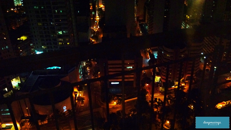 View at night.